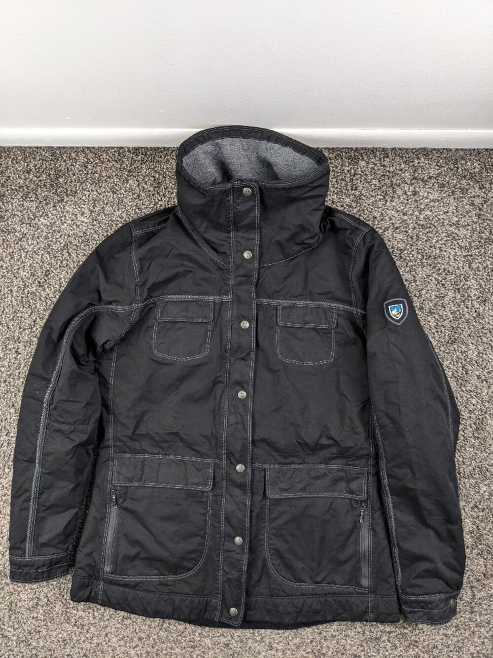 Kuhl Jacket Lena Insulated Long Coat Full Zip Black Womens Medium